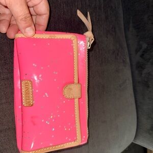 Pink and Tan Wallet with Star Accents